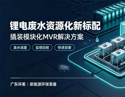 增速领跑新能源赛道｜广东环美撬装模块化MVR，成为锂电废水资源化标配方案