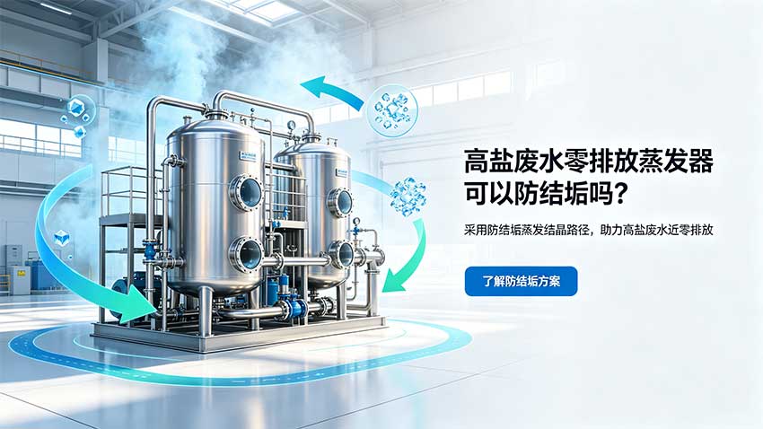 高盐废水零排放蒸发器可以防结垢吗？