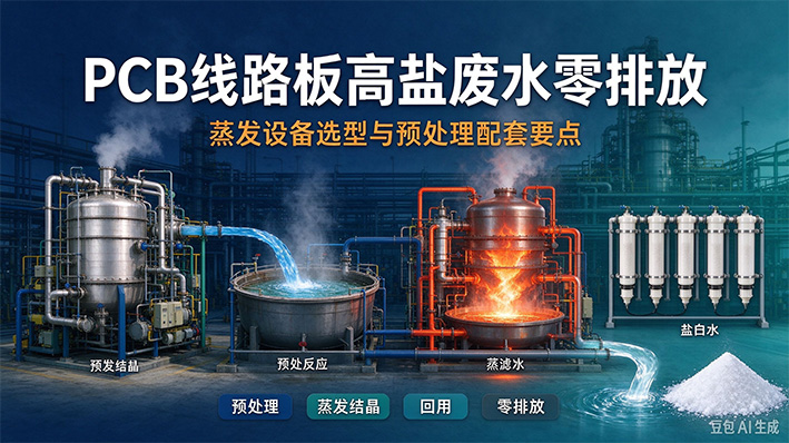 PCB线路板高盐废水零排放，蒸发设备选型与预处理配套要点